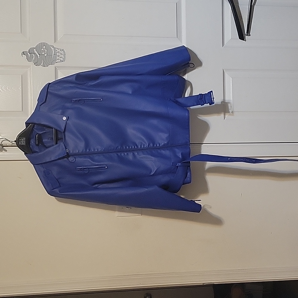 Pleather Motorcycle style jacket Ashley Stewart size 26/28